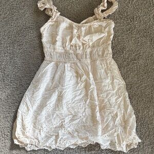 Cream Eyelet Sundress